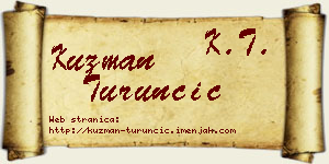Kuzman Turunčić vizit kartica